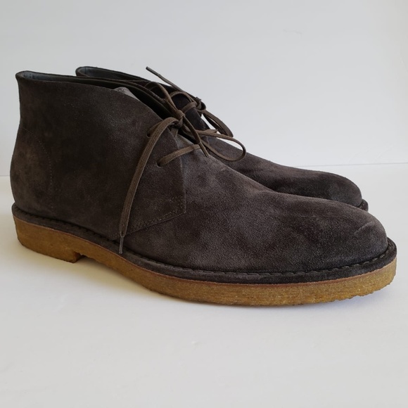 Vince Crofton Grey Suede Crepe Sole Chukka Boots - Picture 2 of 6